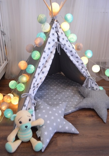 618 male tipi gwiazdy szary